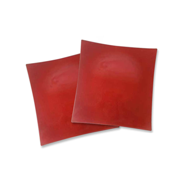 Sottopiatto quadrato in polipropilene laccato rosso servizio 12 pezzi