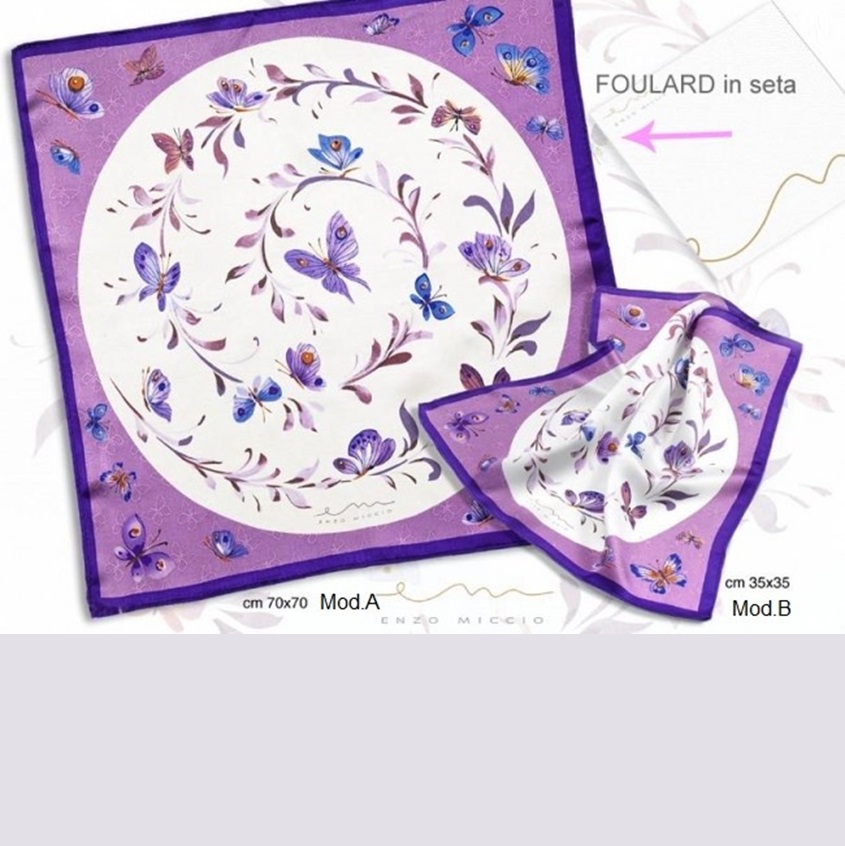 Foulard in seta firmato Enzo MICCIO