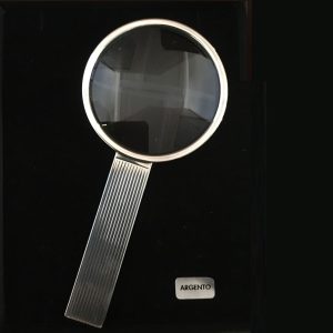Lente in argento 800 lavorazione righe