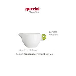 Lattiera in porcellana e manico verde Linea FEELING GUZZINI