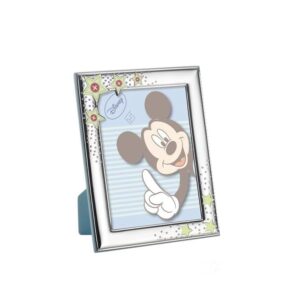 Portafoto in lastra argento smaltata Topolino Disney