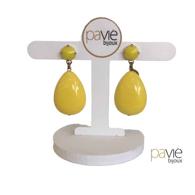 Orecchini a goccia con toppa Cristallo Swarovsky Pavié Bijoux