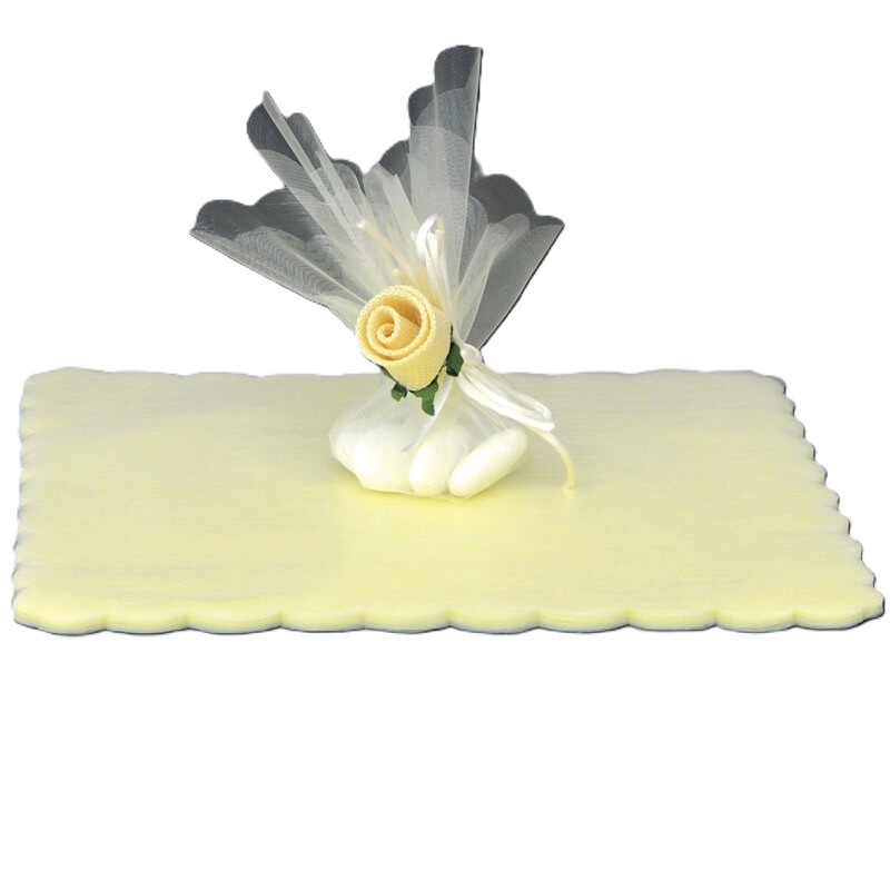 Tulle quadrato avorio confezione 50 pezzi