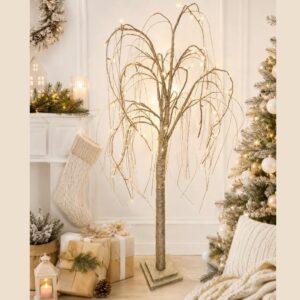 Albero di Natale con 66 Luci Led Color Champagne mod. Salice
