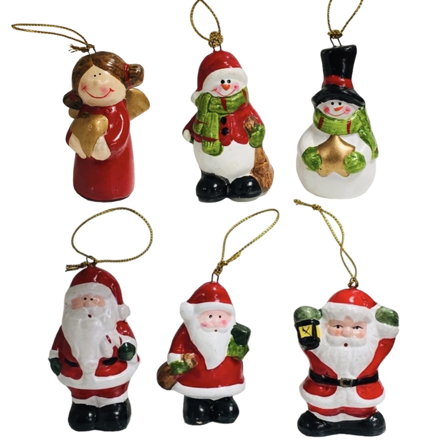 Addobbi da appendere Natalizi assortiti set 6 pz