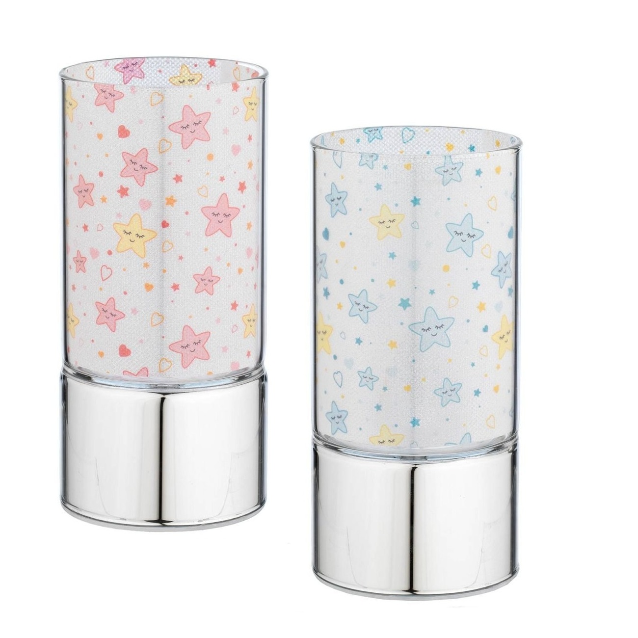 Lampada con Luce Led bambini con stelle e cuori