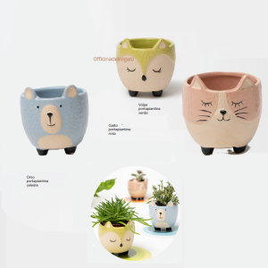 Vasetto in ceramica a forma di animaletti assortiti Bomboniere