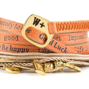 BRACCIALE WE POSITIVE NICE CON CHARMS COL ARANCIO