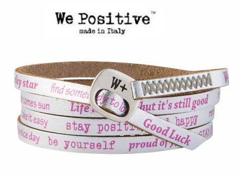 Braccialetto WE POSITIVE  VINTAGE Col Argento e Fucsia