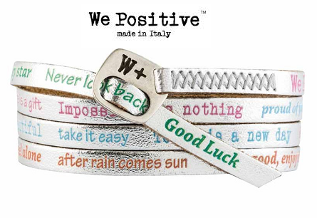 Bracciale WE POSITIVE  VINTAGE Col Argento e scritte color