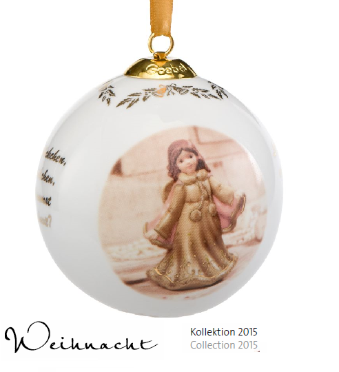 Palla di Natale in porcellana Edizione Annuale 2015 GOEBEL