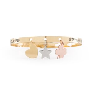Bracciale metallo We Positive Friends Charms Col. Oro