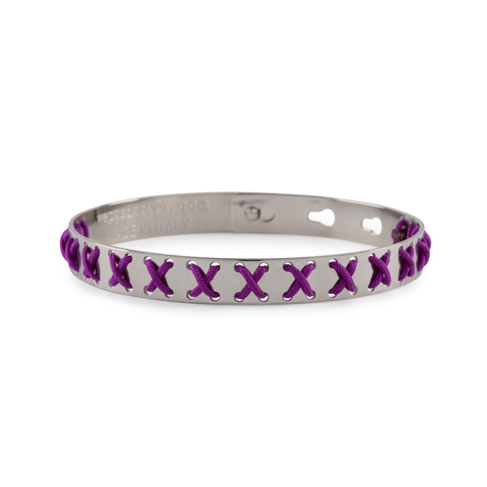 Bracciale WE POSITIVE  FRIENDS CROSS COL.ARGENTO C/VIOLA