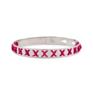 Bracciale WE POSITIVE FRIENDS CROSS COL.ARGENTO C/FUXIA
