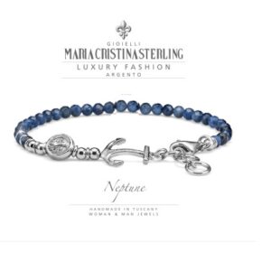 Bracciale UOMO Ancora in Argento 925‰ e pietra sodalite