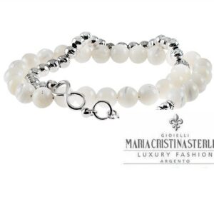 Bracciale Argento 925‰ doppio con chiusura moschettone