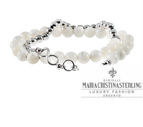 Bracciale Argento 925‰ doppio con chiusura moschettone