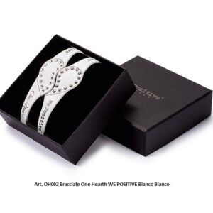 Bracciale One Hearth bianco in pelle WE POSITIVE