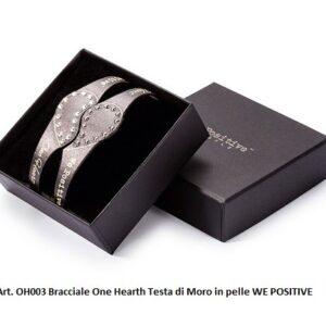 Bracciale One Hearth Testa di Moro in pelle WE POSITIVE