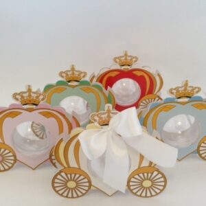 Conf. 10 pz carrozza porta confetti 