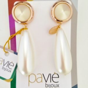 Orecchini Goccia lunghi color perla Paviè Bijoux