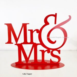 Cake Topper anniversario  Wedding Mr & Mrs