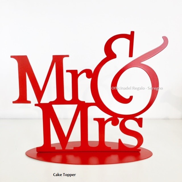 Cake Topper anniversario  Wedding Mr & Mrs