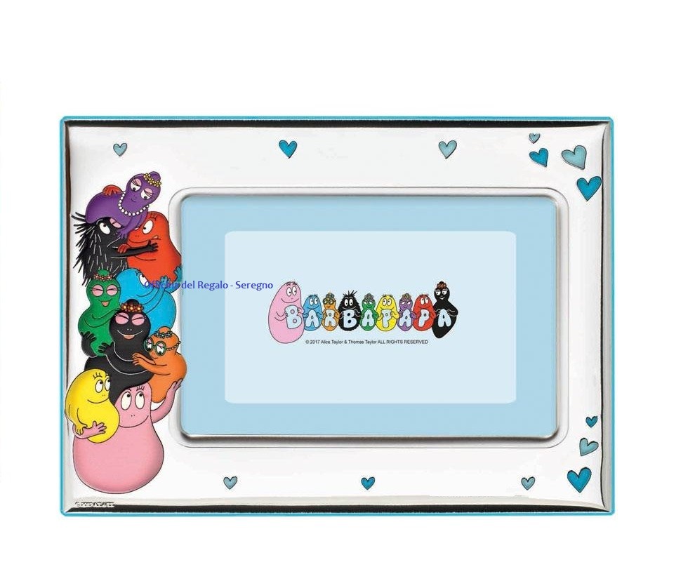 Cornice Portafoto Bimbo Argento bilaminato Linea Barbapapà