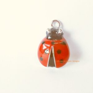 Ciondolo Coccinella in metallo smaltato