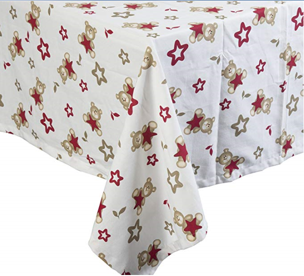Tovaglia rettangolare 100% cotone orsetti e stelle BRANDANI