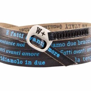Bracciale NEK Fatti Avanti Amore Nero scritte Blu We Positive