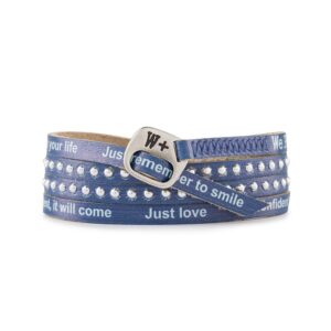 Bracciale We Positive Holiday con borchie Blue Jeans