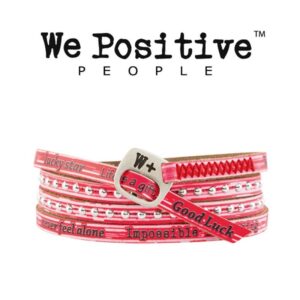 Bracciale We Positive Holiday con borchie color Rosso
