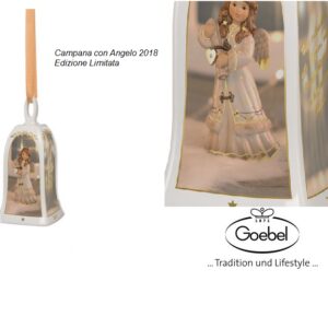 Campana con angelo in porcellana Edizione Limitata 2018 GOEBEL NATALE