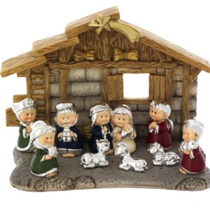 Presepe 9 pezzi con Capanna BAGUTTA NATALE