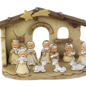 Presepe 9 pezzi con Capanna Bagutta Natale