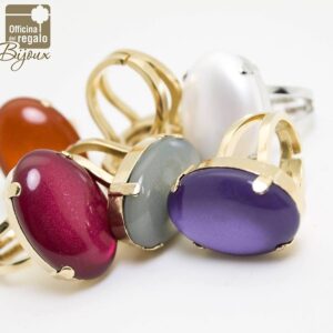 Anelli cabochon colorati regolabili Paviè Bijoux