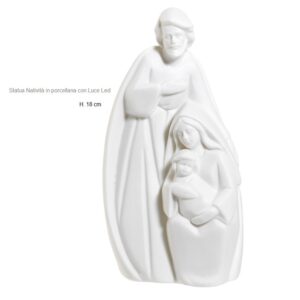 Statua Natività Presepe in porcellana con Luce Led BAGUTTA