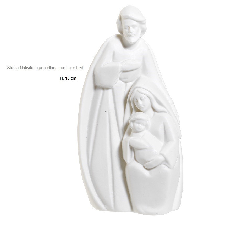 Statua Natività Presepe in porcellana con Luce Led BAGUTTA