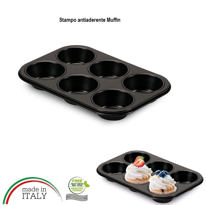 Stampo 6 Muffins antiaderente