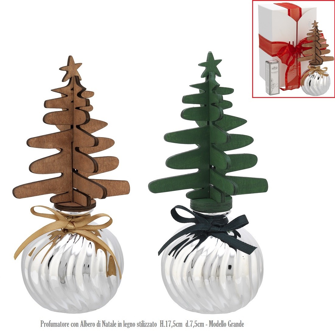 Profumatore con Diffusore Albero in legno stilizzato Natale