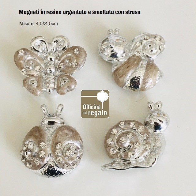Magneti calamite Animali Felicità Coccinella Farfalla Ape e Lumaca