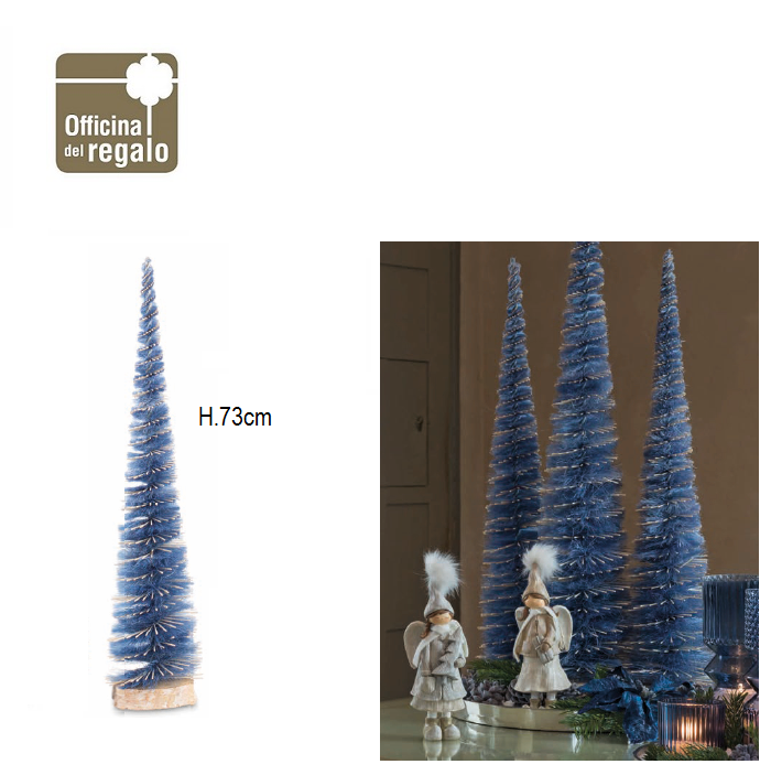 Albero Abete in legno bambù azzurro NATALE