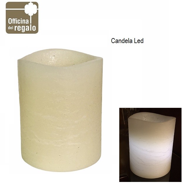 Candela cilindrica Led color Avorio