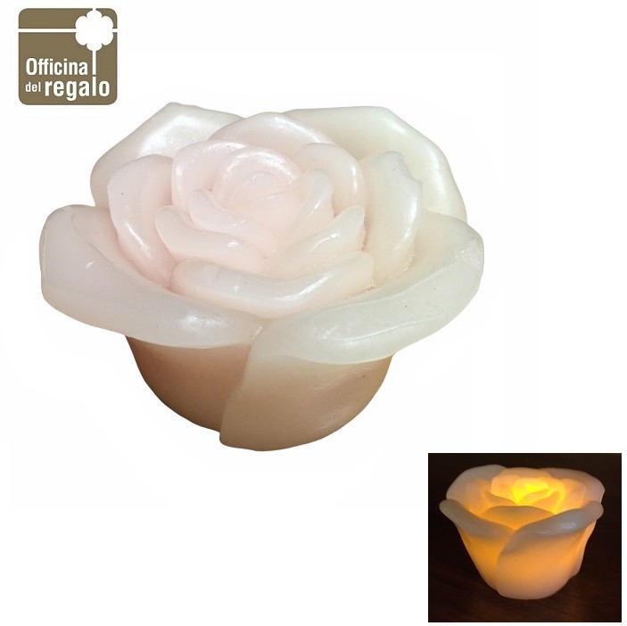 Candela a led a forma di Rosa