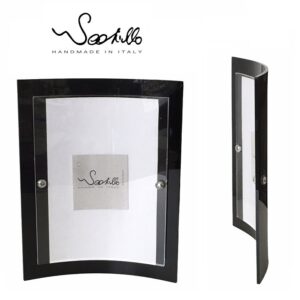 Cornice Portafoto curvo in plexiglass nero Scotillo