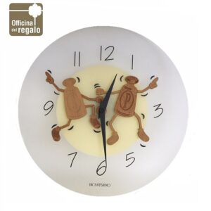 Orologio da parete in metacrilato satinato e legno INCANTESIMO