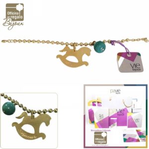 Bracciale morbido con sfere e ciondolo Cavallo a Dondolo PAVIE' BIJOUX