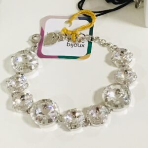 Bracciale da Donna con cristalli incastonati in metallo color argento PAVIE' BIJOUX