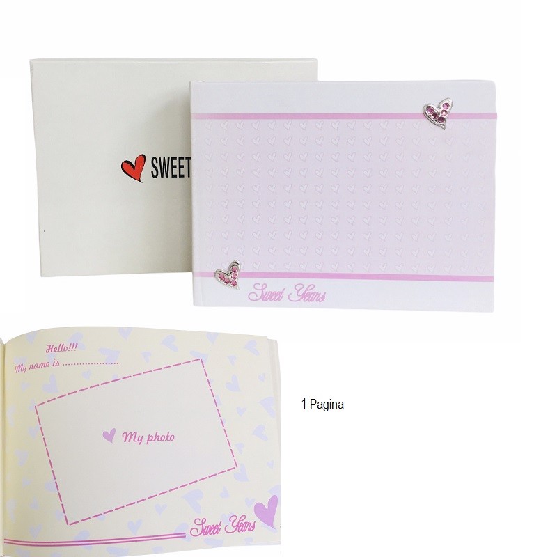 Album foto Rosa Cuore e strass Sweet Years